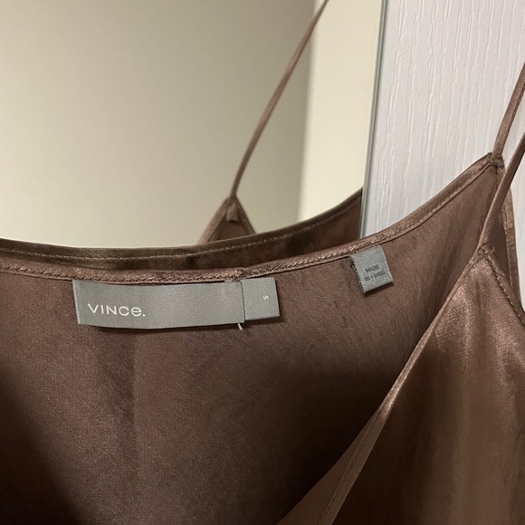 Vince coffee brown ranya silk cami small worn once - Picture 4 of 5